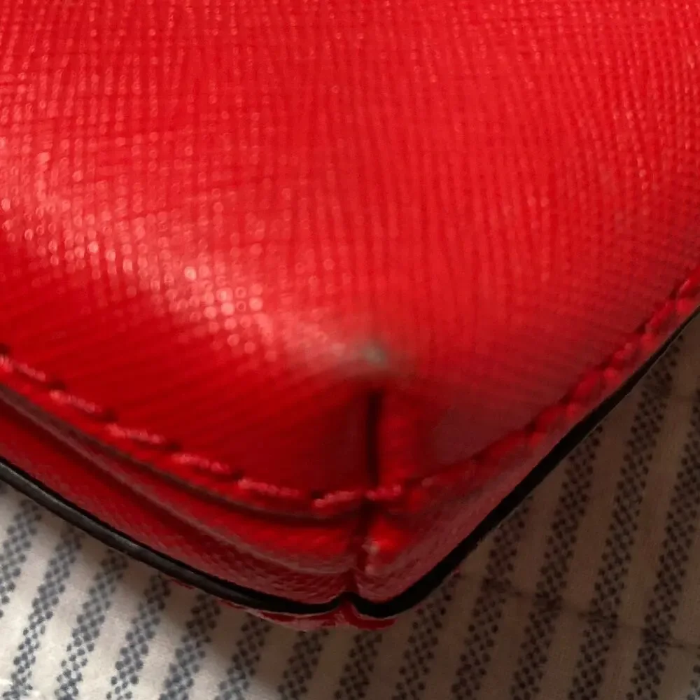 Michael Kors red leather wristlet. - Picture 8 of 11